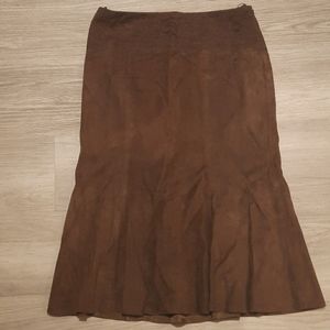NWT Ralph Lauren black label Suede skirt